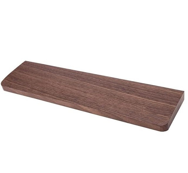 Custom Wooden Wrist Rest Pad, Walnut Wood Hand Wrist Rest for 60% Keyboard & 75% Mechanical Keyboard, Non-Slip Palm Pad