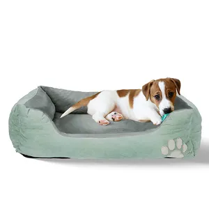 Comfy plush pet warm bed non slip china pet soft dog cat bed custom