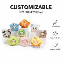 Peluche mystère en boîte surprise, figurine en PVC/polyester, porte-clés animal en peluche de 10 cm, jouet doux pour les 8 ans et plus, cadeau
