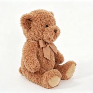 Sac à dos en peluche personnalisé avec nœud en ruban, marron clair, design classique, style assis, rembourrage en coton PP, hauteur 51-99 cm, unisexe, pour fêtes - Product Image 3