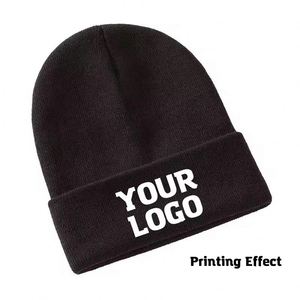 Bonnet en tricot chaud personnalisé avec logo brodé 3D pour adulte – Cadeau promotionnel d'entreprise – Bonnets brodés sur mesure - Product Image 2