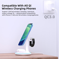 Cargador multifunción 3 en 1 magnético, cargador inalámbrico 3 en 1 para Samsung, iphone y Android, producto más vendido