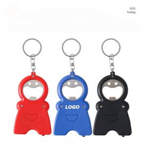 Porte-clés LED avec ruban à mesurer et ouvre-bouteille - Outil multifonction compact pour cadeaux promotionnels - Product Image 1