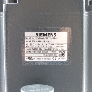 Moteur servo Siemens fiable 1FK7063-2AF71-1FB0 pour le contrôle précis du mouvement des servomoteurs dans l'industrie automobile et l'électronique - Product Image 4