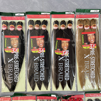 Cheveux à tresser pré-étirés en gros, livraison gratuite, 3X 52 pouces, cheveux à tresser pré-étirés Yaki en vrac, 300g, cheveux synthétiques à tresser
