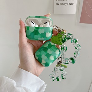 Funda de TPU blanda para auriculares <span class=keywords><strong>Airpods</strong></span> 3, funda con estampado de corazón para auriculares de niña con pulsera para Airpod 2022 - Product Image 2