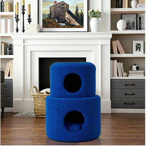 Casa moderna de lujo para mascotas, sofá grande para perros para sala de estar, materiales metálicos de cuero cómodos, muebles de bambú duraderos para gatos - Product Image 4