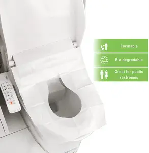 Housse de siège de toilette en papier Portable 100 pièces accessoire de voyage jetable avec gaufrage personnalisé bureau à domicile salles de bains salon