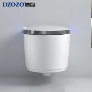 Automatic Intelligent Closet Modern Bathroom Wall Hung Wc With Remote Control Bidet Function
