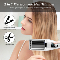 Alat Penata Rambut Elektrik Profesional 2-in-1, Catokan Pelurus & Pengeriting Rambut, Cocok untuk Perjalanan (RV Ready)