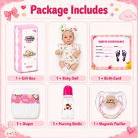 BAkwbwBY Poupée Reborn 18 Pouces Corps en Tissu Souple Ensemble Mode Bébé Réaliste Nouveau-Né pour Filles et