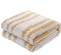 Luxuriöse 3D-Jacquard-Gewebte 100% Polyester Flanell-Fleece Winterdecken Bettlaken Sofabezug Günstig Großhandel
