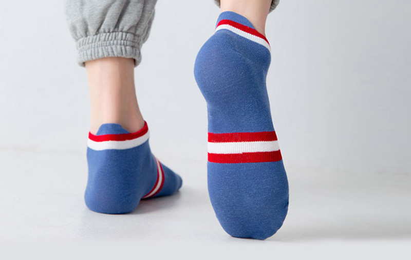 High Quality Cheap Price Summer Breathable Non-slip Men Socks Fashion Striped Sports Ankle Socks