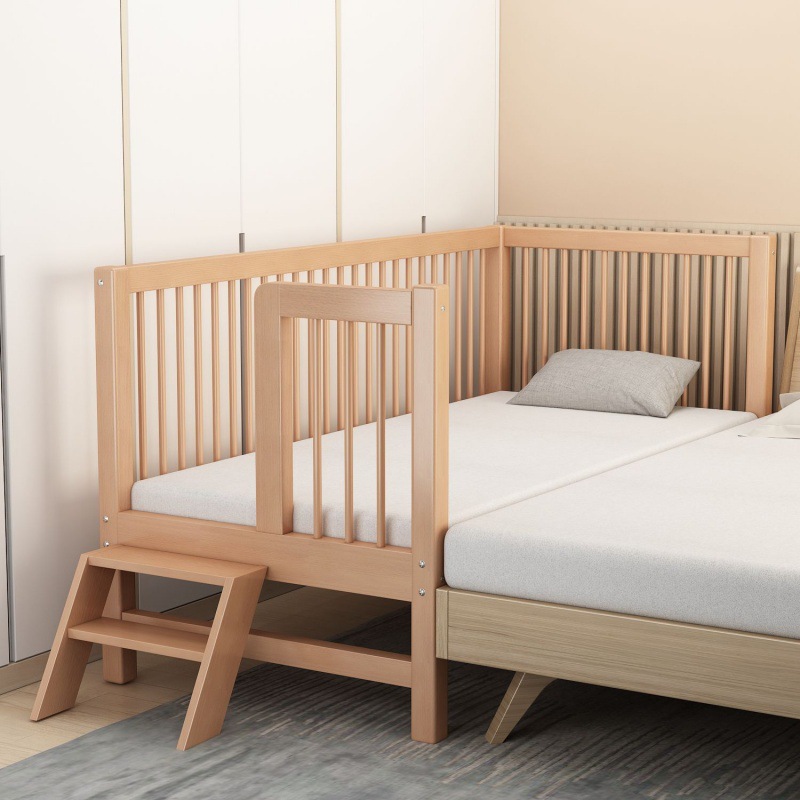The three-sided tail ladder (beech wood) railing is 60 cm high.