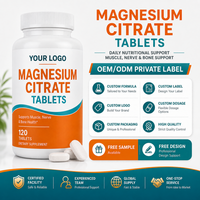 Comprimés de citrate de magnésium et complexe de calcium OEM, 90 comprimés, complément pour le sommeil et le sport, 500 mg, 1500 mg de citrate de magnésium