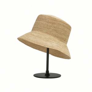 Sombrero de Paja de Rafia Fina de Lujo, Diseño de Verano, Nuevo, a la Moda, de Alta Calidad, para Mujer - Product Image 1