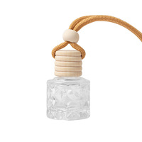 Bouteille de parfum désodorisant de voiture bouteille en verre suspendue de voiture diffuseur de parfum vide bouteille de parfum suspendue de voiture givrée vide