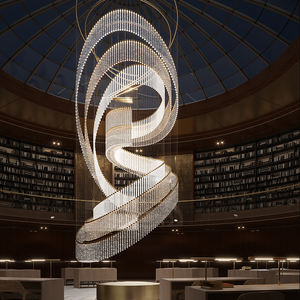 ヴィラ リビングルーム シャンデリア カスタムライト 複層 螺旋型 クリスタル LED インテリアライト ホーム 階段 寝室 廊下 照明 - Product Image 5