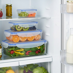 Plastic Food Storage <b>Container</b> Rectangle Airtight Microwave Safe For <b>Refrigerator</b> Use - Product Image 1