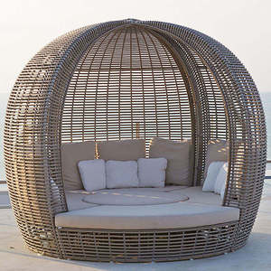 Design à la mode et exquis meubles en rotin extérieur fauteuil roulant salon <span class=keywords><strong>lit</strong></span> en rotin extérieur <span class=keywords><strong>lit</strong></span> en rotin - Product Image 4