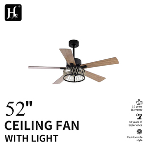 Factory wholesale decorative 52-inch DC LED <b>ceiling</b> fan, 3 wooden blades, <b>ceiling</b> fan with <b>light</b>, designer <b>ceiling</b> fan. - Product Image 2