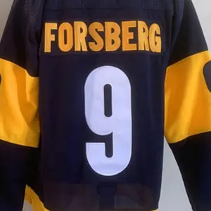 Camiseta de Hockey nacional bordada de la mejor calidad, Jersey negro de Nashville Filip Forsberg, listo para enviar - Product Image 1