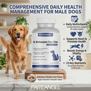 Suplemento Multivitamínico Masticable para <span class=keywords><strong>Perros</strong></span> Machos de Marca Privada OEM, para la Salud de la Próstata, Vitaminas Masticables para <span class=keywords><strong>Perros</strong></span> Reproductores - Product Image 1