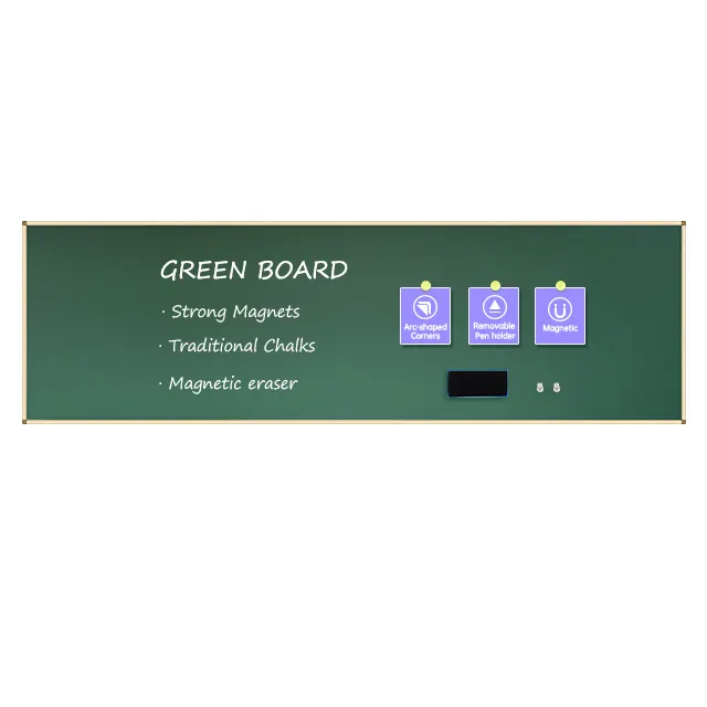 Hot Sale School Classroom Magnetic Chalk Board Drawing Writing Dry Erase Green Board
