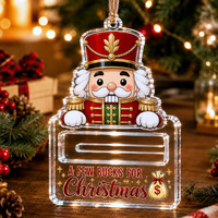 Grenzüberschreitende Neuheit: Weihnachtsthemen-Acryl-Geldgeschenkhalter, Aufbewahrungsornament-Anhänger