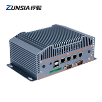 Zunsia casing komputer industri N95 N100 N305 Gen 12 4*2.5G LAN 6Com DDR5 Machine Vision Firewall X86 terpasang tanpa kipas PC Mini