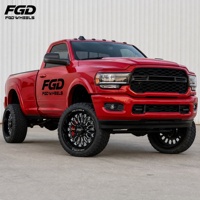 Jantes forgées sur mesure FGD Polish 24x14 22x14 26x14 -76mm Offset pour Chevrolet Silverado 2500/3500 HD 8x180 8x165.1 Bolt Pattern