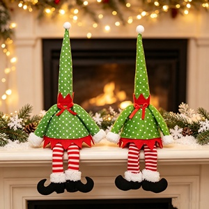 Wholesale Playful Polka Dot Elf Wine Bottle Cover Set Textile Faceless Gnome <b>Doll</b> Christmas Tabletop Bottle Decoration - Product Image 1
