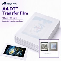 Film de transfert DTF A4 135 g/m², double face enduit, 100 microns, pour coque de téléphone, DIY, impression par transfert thermique sur t-shirt