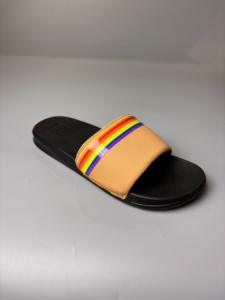 Tongs tendance à motif arc-en-ciel avec semelle intermédiaire en EVA, à bout ouvert, imprimés personnalisés amusants, confortables, décontractées, pour la maison et l'extérieur - Product Image 4