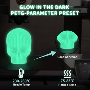 Filament d'imprimante 3D TINMORRY 1,75 mm, filament PETG écologique, PLA/ABS/PETG/ASA/TPU, 1 kg/rouleau, tiges en plastique, PETG-vert fluorescent - Product Image 4