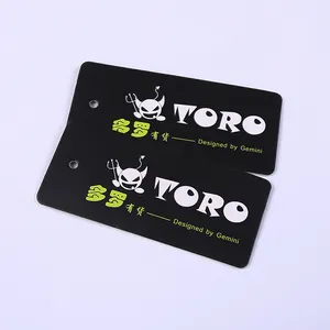 Chinese Supplier Custom Luxury Brand Designer Label Hang Tags Black Cardboard And Swing Tags With String