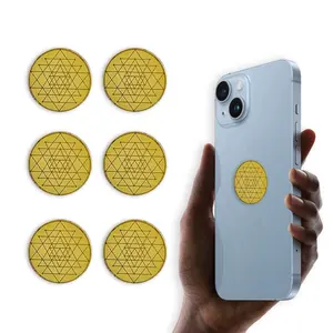 Protezione EMF geometria sacra protezione Anti radiazioni 24K adesivo Anti radiazioni oro per cellulare PhoneAll Electronics