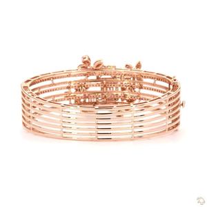 Bracelet de créateur en or, or rose, argent et diamants pour femme – Bijou étincelant de qualité supérieure, élégant et confortable pour le poignet - Product Image 4