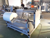 Machine de découpe et de rembobinage de rouleaux de papier kraft, vinyle, PVC, adhésif plastique, ruban thermique jumbo, grande largeur, étiquette