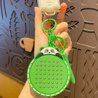 Nouveau porte-clés de voiture en PVC Panda mignon, simple, ornement suspendu, porte-clés en PVC avec tableau à dessin