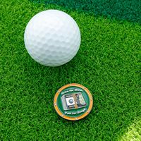 Lot de marqueurs de balle de golf en métal avec motif billet de banque et clip pour chapeau, couleur verte