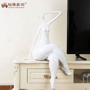 Haute qualité décoration de la maison humaine nue Statue Yoga corps Figurine Art exposition résine Sculpture - Product Image 4