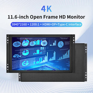 Zhixianda 11.6 inç 3840*2160 4K endüstriyel açık çerçeveli monitör kapasitif dokunmatik ekran monitör Metal kasa duvara montaj LCD ekran - Product Image 2