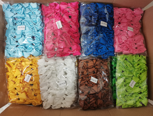 OKAY 40 colores 6 pulgadas cinta de grogrén grande lazos para el <span class=keywords><strong>cabello</strong></span> accesorios para el <span class=keywords><strong>cabello</strong></span> de cocodrilo con pinzas de cocodrilo para bebés niñas niños - Product Image 6