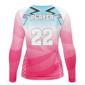 เสื้อวอลเลย์บอลแขนยาวทรงสลิมฟิตสำหรับผู้หญิงแฟชั่น - Product Image 4