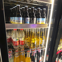 Enfriador de bebidas integrado con Control de temperatura Digital de acero inoxidable 201 refrigerado por aire de temperatura única personalizado para supermercado