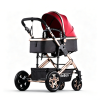 Poussette compacte Weilebao, landau de luxe, élégante, pour bébé nouveau-né, Kinderwagen 3 en 1, polyester gris, légère, facile à transporter