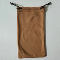 Pochette à cordon en microfibre douce pour lunettes de soleil, 18x9cm, étui de rangement portable unisexe pour lunettes, idéal pour les voyages