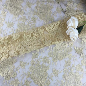 Affninty Hot Gitter Tulle <strong>Fabric</strong> Wedding Dress Metallic Glitter Gold <strong>Mesh</strong> Laces <strong>Fabrics</strong> for Women