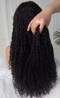 Perruque frontale en dentelle HD complète sans colle 13x6 en dentelle suisse, cheveux humains vierges bruts alignés avec les cuticules, bouclés birmans, bouclés crépus, vente en gros